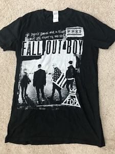 Fall Out Boy Boys Of Zummer 2015 Tour Black Small T-Shirt Amer. Rock Pete Wentz