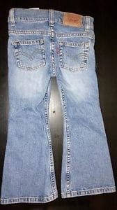 Levi’s Levi Strauss Little Girl’s Size 4 Blue Jeans 517 Flare Leg Regular Fit