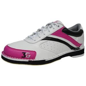 NEW! 3G Classic Pro Women’s White, Pink, and Black Left Handed Bowling Shoes