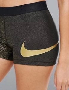 Nike PRO COOL METALLIC TRAINING SHORTS Black Gold 835654 011 XS Volleyball Spark