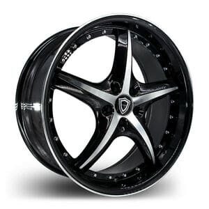 20 inch staggered Capri 5193 Black Custom Wheels 5×114.3 Rims