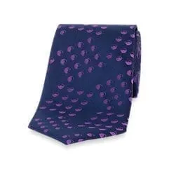 Dot Silk Tie - Purple
