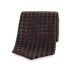 Dot Silk Tie - Brown