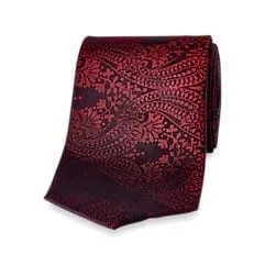 Paisley Silk Tie - Burgundy