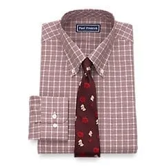 Pure Cotton - Check Button Cuff Dress Shirt