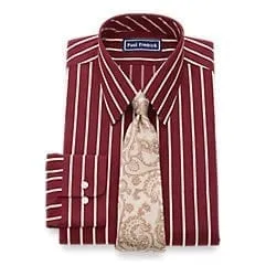 Pure Cotton - Satin Stripe Button Cuff Dress Shirt