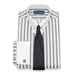 Pure Cotton - Satin Stripe French Cuff Dress Shirt