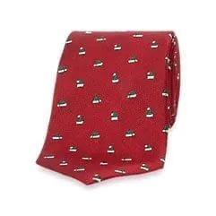 Santa Hat Silk Tie - Red