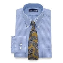 Slim Fit Pure Cotton - Bengal Stripe Button Cuff Dress Shirt