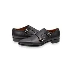 Victor Double Monk Strap - Black
