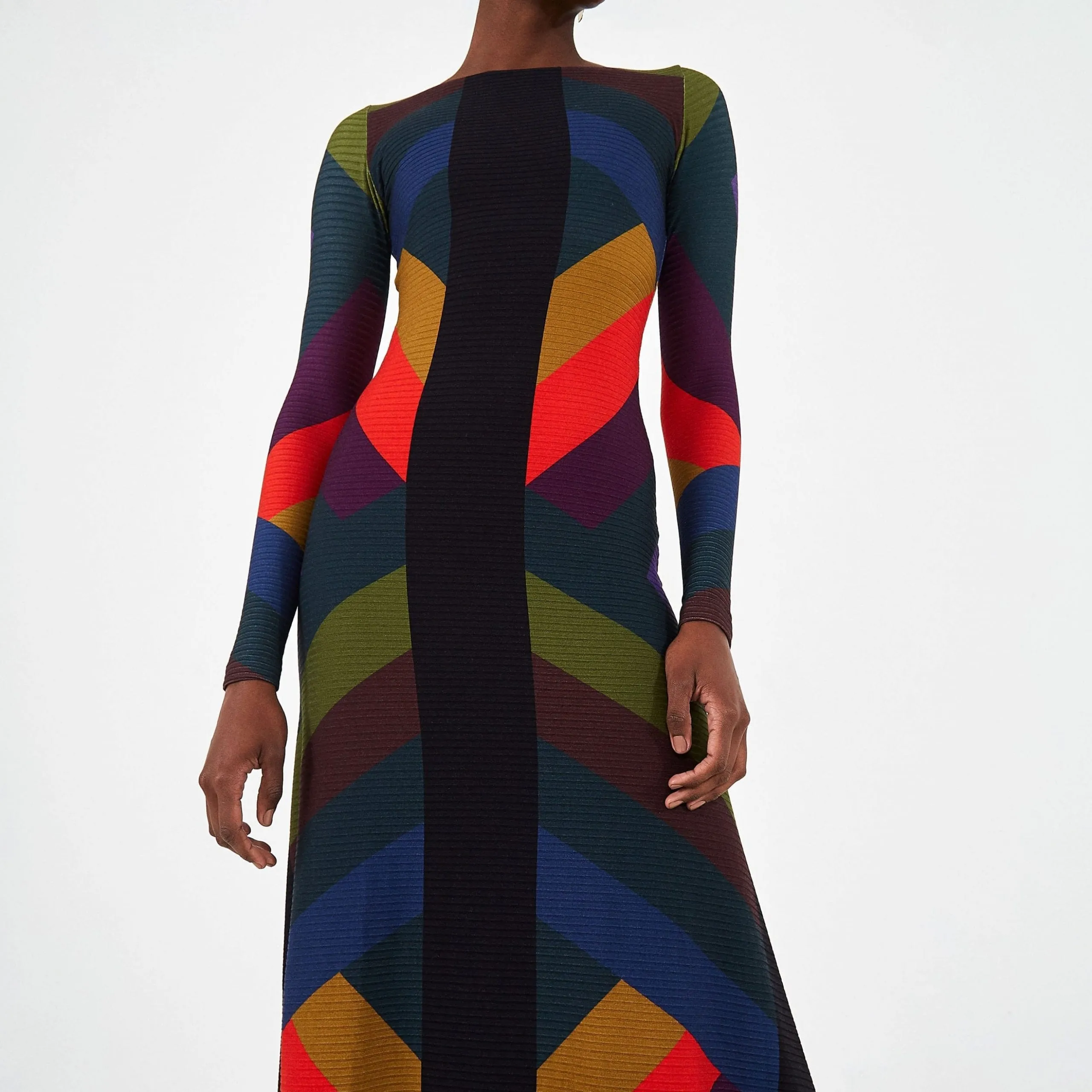 JULIA STRIPE MIDI DRESS - A-line skirt
