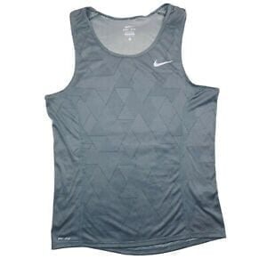 NIKE Dri-Fit Womens Miler Running Tank Top Gray Size Small