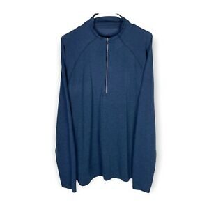 Lululemon Quarter Zip Pullover Shirt Men’s Medium Large Navy Blue Stretch Run