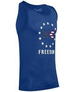 Under Armour Men’s Royal Blue UA Tech Freedom Logo Graphic Tank Top