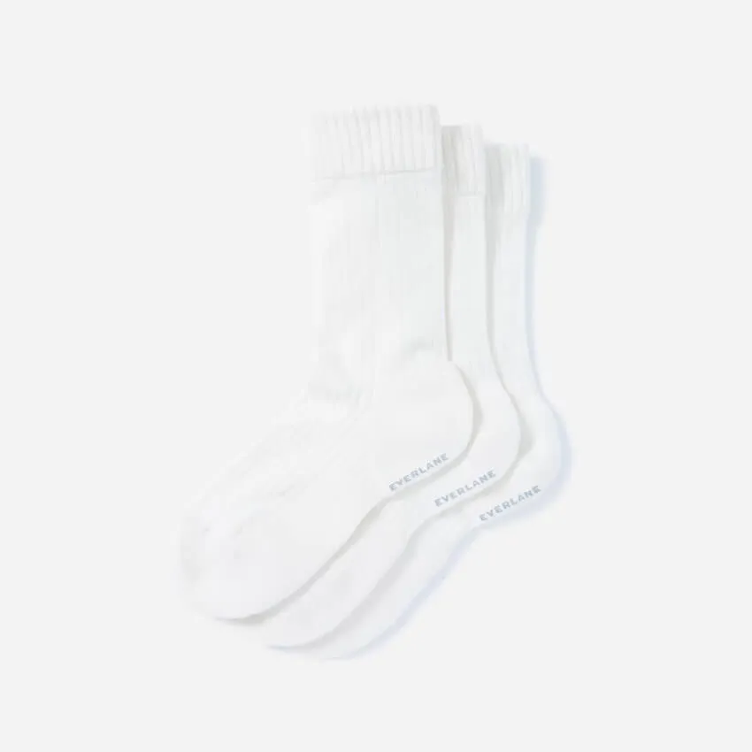 The Organic Cotton Ribbed Crew Sock 3-Pack