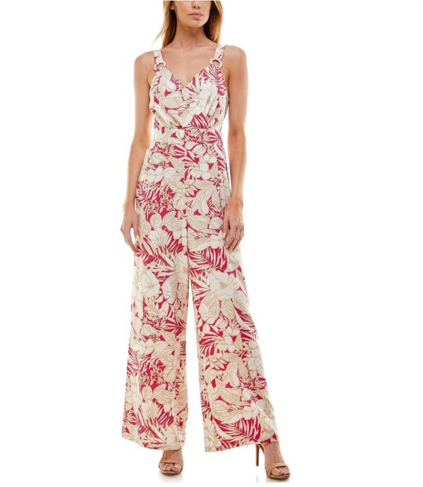 June & Hudson Women's Juniors Full Length Strap Jumpsuit