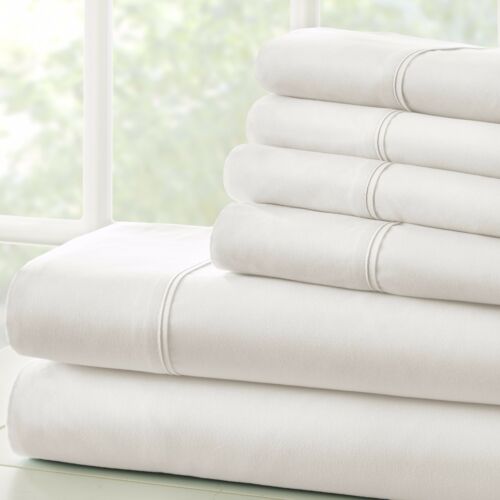 Kaycie Gray Basics Softest Microfiber 6PC Sheets Set Deep Pocket