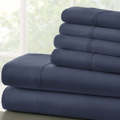 Kaycie Gray Basics Softest Microfiber 6PC Sheets Set Deep Pocket