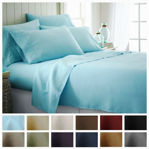 Kaycie Gray Basics Softest Microfiber 6PC Sheets Set Deep Pocket