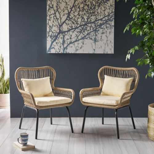 Kimberley Steel & Rope PE Wicker Indoor Accent Chairs