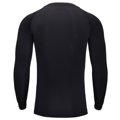 Mens Long Sleeve Compression Under Base Layer T-Shirt Sport Fitness Workout US