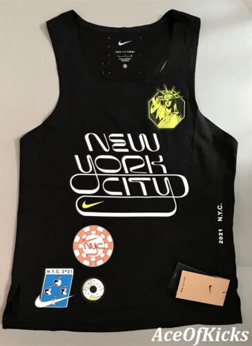 Nike Dri-Fit ADV Aeroswift NYC Marathon 2021 Tank Singlet SZ S-XL Men DN7461-010