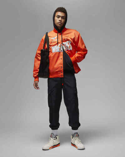 Nike Jordan Flight MVP Wheaties Jacket Orange Black