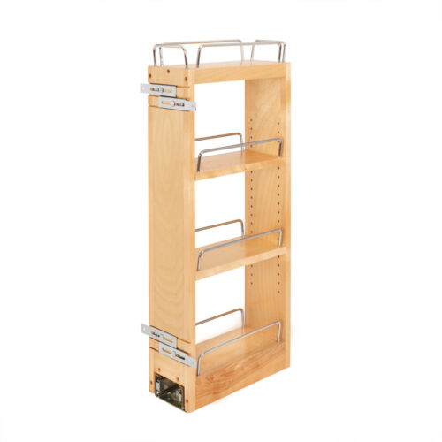 Rev-A-Shelf 5" Pullout Soft Close Cabinet Storage Organizer, Natural Maple